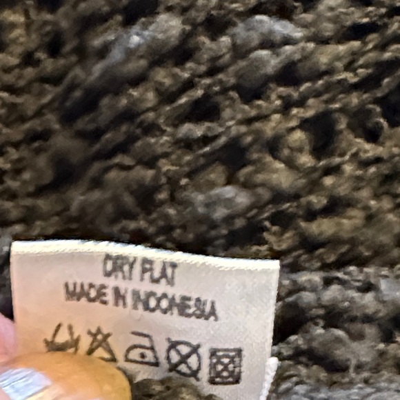 Cool Y2K Open Black Knit Slouchy Long Sleeves Sweater - Picture 10 of 10